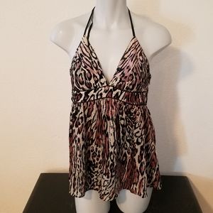 Leopard Halter Top